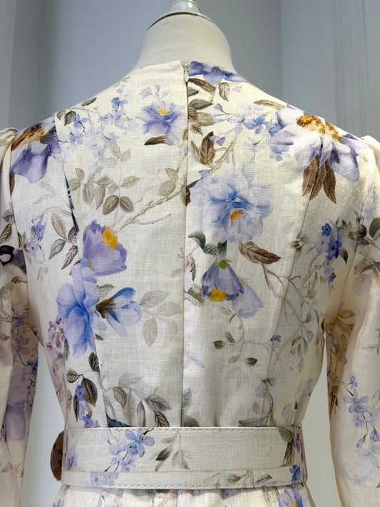 Ivory Floral Mini Dress