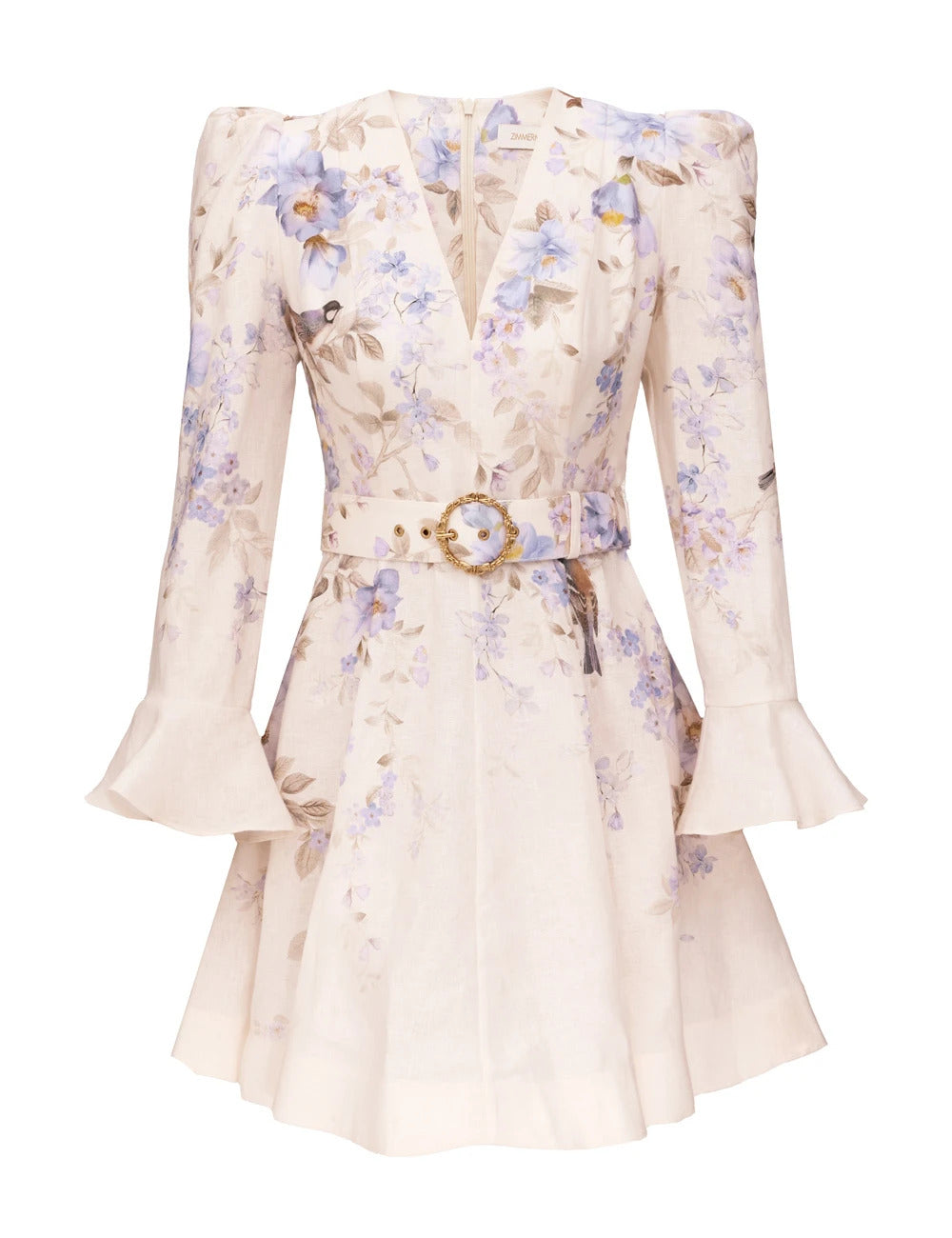Ivory Floral Mini Dress