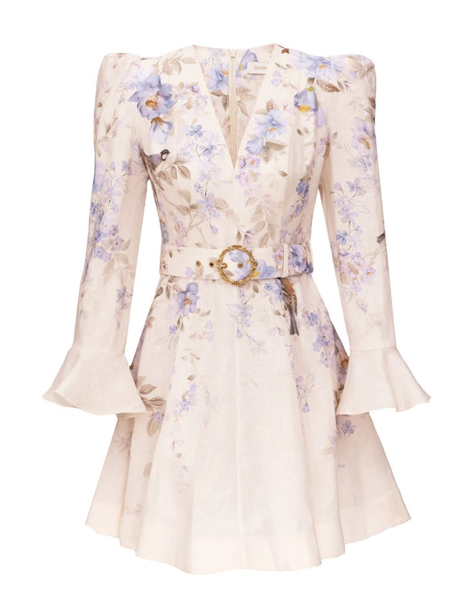 Ivory Floral Mini Dress