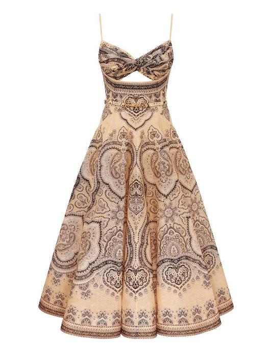 Paisley Medallion Midi Dress